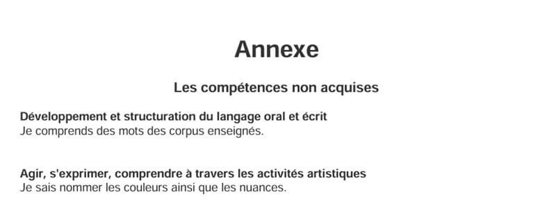 Aperçu annexe