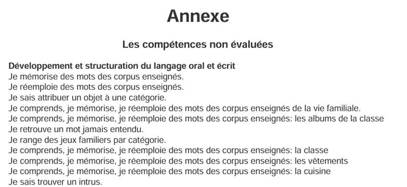 Aperçu annexe
