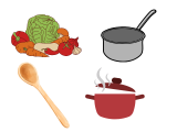 Je comprends, je mémorise, je réemploie des mots des corpus enseignés: la cuisine
