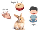 Je frappe les syllabes d’un mot dans mes mains, sur les cuisses, éventuellement à l’aide d’un instrument.