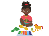 Je réalise des activités manuelles (reproduire des formes en pâte à modeler).