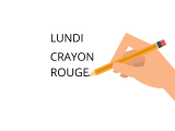 Je copie en lettres capitales des mots du répertoire de la classe.