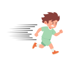 Je peux courir vite en ligne droite sur une courte distance.