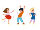 Je peux reproduire des gestes dansés simples.
