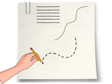 Je peux explorer différents gestes pour tracer des lignes, des points, des courbes.