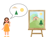 Je peux observer des œuvres d'art et y reconnaître des formes graphiques.