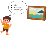 Je peux nommer les éléments graphiques d'une illustration (couleurs, techniques…).