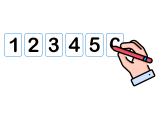 Je sais compléter une bande numérique lacunaire jusqu’à 6.