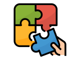 Je sais faire des puzzles d'au moins 4 morceaux.