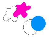 Je manipule des formes planes (tourner/retourner) pour les superposer à un modèle.