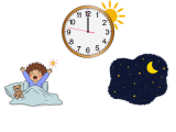 Je peux distinguer le matin, le soir, le jour et la nuit.