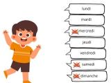 Je peux repérer et nommer les jours de la semaine.