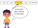Je peux situer précisément un évènement dans la semaine.