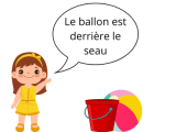 Je peux décrire la position d'un objet par rapport à un autre.