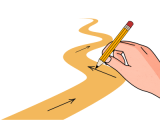 Je peux dessiner ou coder un chemin parcouru.