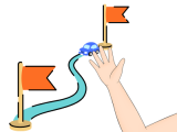 Je peux suivre un chemin dessiné sur un plan et le reproduire avec un objet.